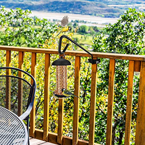 2 Packs 11 Inch Fence Deck Hook Rail Hanging Mounting Kit Heavy Duty Bird Feeder Hook Decorative Hanger for Bird Feeders Planters Suet Baskets Lanterns on Balcony Porch Railing Fence - size: 11in Long Fence Hook-2 Packs