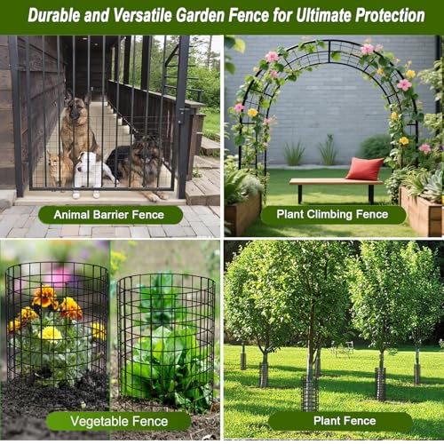 Welded Wire Fence 36inch x 50ft Roll,16 Gauge 2" x 3" Mesh Black | Rustproof Vinyl Coated Double-Layer Thick Wire, for Garden Fencing, Dog Fence, Chicken Wire Fencing, Yard & Pet Barrier