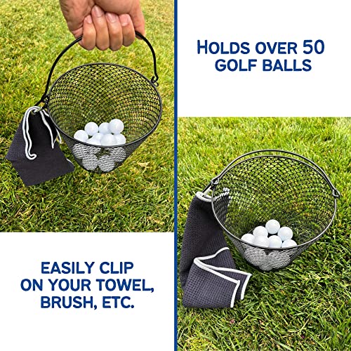 Chicken Wire Basket with Handle (2 Pack) - Ideal for Golf, Gardening, Home Organization, and Eggs