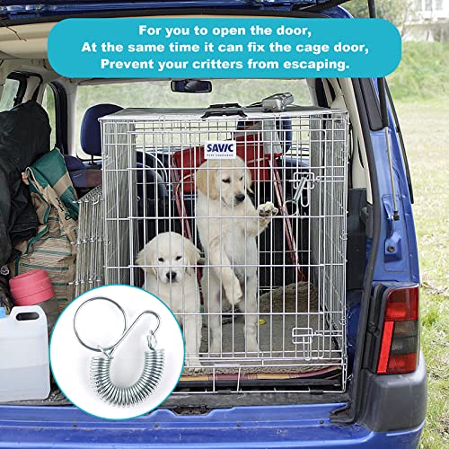 20PCS Spring Latch Hook for Cage Spring Cage Latch Metal Finger Spring Door Hook for Fixing Rabbit Birds Dog Cat Parrot Small Animal (4.52Inch) - size: 4.52Inch