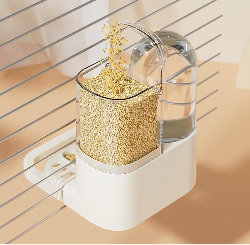 2-in-1 Bird Feeder Water Cup, Dual Perch for Cage | extured Non-Slip Stand, Includes Isolation Plate for Dry-Wet Separation, for Parakeets Cockatiels Finches