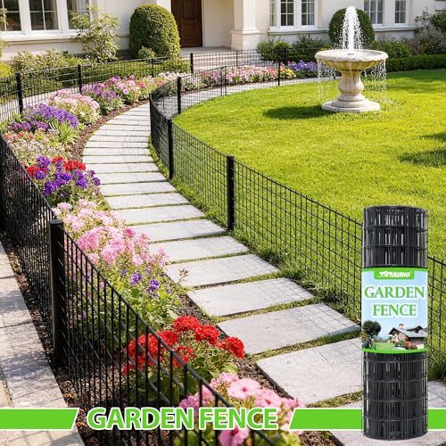 Black PVC Coated Welded Wire Fencing,2"x3" 16 Gauge,48inch H x 100ft L Garden Wire Fence Roll,2/3/4/5/6ft Tall x 50/100 ft Long Hardware Cloth Metal Mesh for Yard,Farm,Chicken,Dog,Vegetable Protection - color: Black, size: 2"x3" 48inx100ft