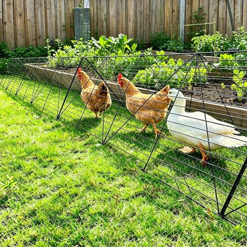 Foldable Expandable Chicken Tunnel for Outdoor Yard, Heavy Duty Poultry Run Tunnel, Predator Proof Enclosure Playpen for Chickens Rabbits Ducks