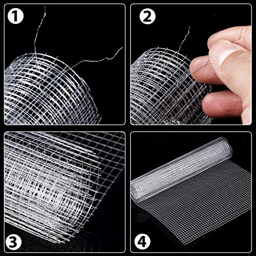 SATINIOR 2 Sheets 1/4" Chicken Wire Fence, Wire Mesh Roll, Hardware Cloth | Hot Galvanized Layer, Rust Resistant, Small Hole, Free-cuttable, for Coop, Garden Bed, Rabbit, Snake, Poultry, DIY Enclosure