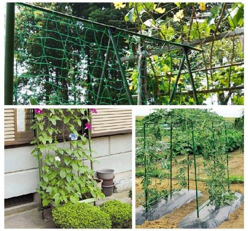 Green Garden Trellis Netting 5x100 ft Heavy Duty Polypropylene Plant Support Net for Climbing Vegetables Fruits Flowers - size: 5x100 ft