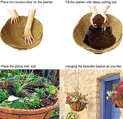 SUNYAY 12x80 inch Natural Coco Liner Roll Coconut Coir Liner Sheets Coco Mat for Planter Window Box Flower Basket Garden Decoration Animal Pet Pad Liner - size: 12x80 inch