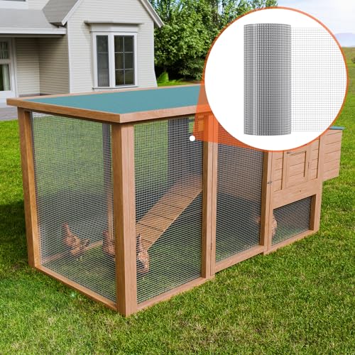 VEVOR Hardware Cloth, 1/2 inch 24in x 100 ft 19 Gauge, Hot Dipped Galvanized Wire Mesh Roll, Chicken Wire Fencing, Wire Mesh for Rabbit Cages, Garden, Small Rodents - size: 24'' x 100'