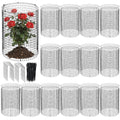 45 Pcs 24” x 12” Large Wire Plant Protector from Animals with Metal Cover, 15 Pack Metal Plant Cage Chicken Wire Cloche with 15Pcs Metal Covers to Keep Animals Out, Garden Protection Bunny Barricade - size: 15 Pack 24'' x 12'' with 15 Pcs 12'' Cover