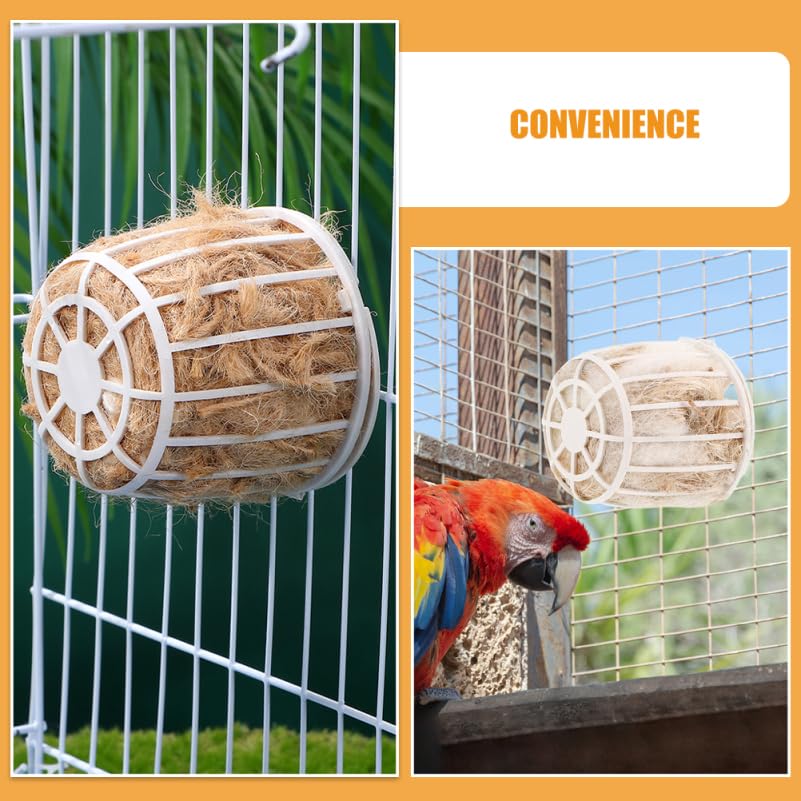 2-Pack Natural Jute Bird Nesting Material for Parakeets Canaries Finches Soft Comfortable Bird Bedding Cage Accessory for Breeding and Rest
