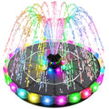 SZMP 3.5W Solar Fountain for Bird Bath with 2000mAh Battery & 3D Color Changing LED Light, Anti-Drift Fixer & 8 Nozzles, Solar Powered Water Fountain Kit for Garden, Patio, Pond (Colorful)