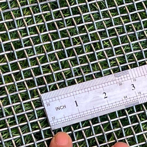 17 Gauge Strong Galvanized Woven Mesh 1/4" Holes 40"X24" Delivered Flat|Poultry Cage Netting-Anti-Rodent Steel Mesh Crimped Mesh Snake Fence Chicken Wire Fencing-Corrugated Wire Privacy Fence - style: 17Ga Hole 1/4"