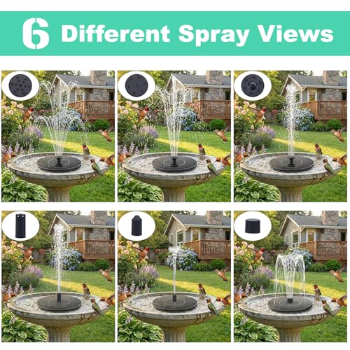 Solar Fountain, Floating Solar Water Pump for Bird Bath | 1.5W Water Fountain, No Battery or Electricity Needed, Easy to Use for Garden, Pond, Patio, Outdoor Decor - color: Floating Solar Fountain Pump