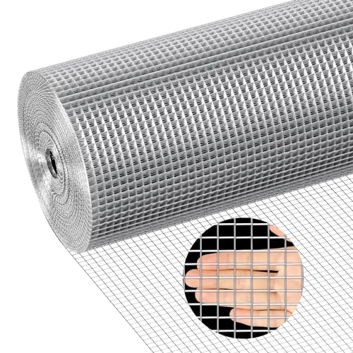 304 Stainless Steel Hardware Cloth 1/4 Inch 22 Gauge Chicken Wire Fence | Welded Wire Mesh Roll for Garden Protection, Rabbit Cage, Squirrel Barrier, Plant Support and DIY Projects (24in×50ft) - size: 1/4inch 24in x 50ft
