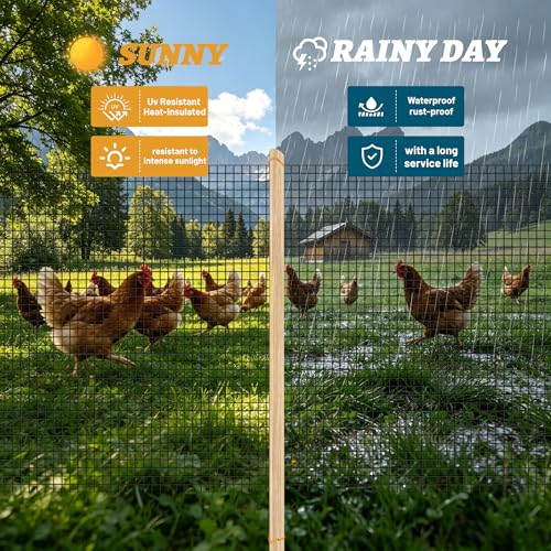 19Ga Hardware Cloth 48inx50ft 1/2In Predator Proof Chicken Wire Fence | Stronger Than Chicken Wire Welded Wire Mesh for Garden, Chicken Coop, Rabbit Snake Protection Poultry Netting - size: 1/2in 48'' X 50'