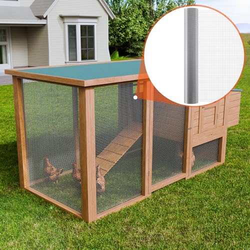 VEVOR Hardware Cloth, 1/2 inch 48in x 50 ft 19 Gauge, Hot Dipped Galvanized Wire Mesh Roll, Chicken Wire Fencing, Wire Mesh for Rabbit Cages, Garden, Small Rodents - size: 48'' x 50'