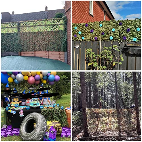 LOOGU Camo Netting, Camouflage Net Blinds Great for Sunshade Camping Shooting Hunting - color: Woodland Camo, size: 1.5x4M=5x13.2ft