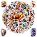 100 PCS Football Stickers Pack, Sport Non Repeating Game Day Decals | Vinyl Waterproof for Helmet Skateboard Car Laptop Water Bottle Adults Teens - color: Football Stickers