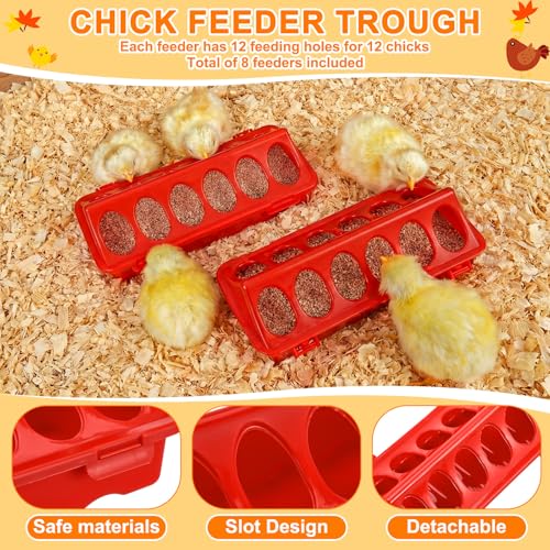 15 Pcs Chick Waterer and Feeder Kit 12-Hole Flip-top Chicken Feeders 1 L Chicken Water Dispenser 1.5 L Hanging Waterer & Feed Scoop Wooden Chicks Perch Chick Starter Kit for Poultry Brooder