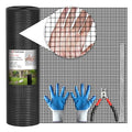 HOPERAN Black Hardware Cloth 1/2 Inch 48 x 50 Ft 19 Gauge Chicken Wire | Vinyl Coated, PVC Coated Welded Mesh Roll, for Garden Fencing Gopher Wire Rabbit Cage Poultry Netting - size: 1/2inch 48in×50ft