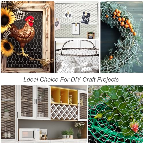 Chicken Wire Fencing, 16.5 Inch x 138 Inch Chicken Wire Mesh for Garden | 24 Rifny 1 Inch Mesh, Hexagonal Galvanized Metal Poultry Wire Netting Roll, for Chicken Coop Rabbit Dogs Plant Barrier - size: 16.5 x 138 Inches-1 Inch Mesh