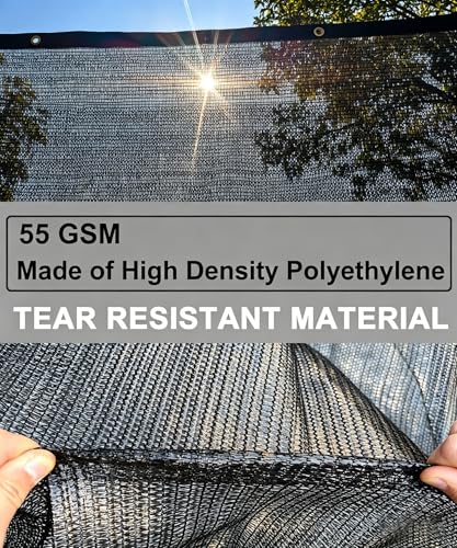 40%-50% Black Garden Shade Cloth,10X12FT Mesh Tarp with Grommets | Sunshade Net for Vegetables, Greenhouse, Plants Cover, Patio, Chicken Coop, Barn & Kennel, Tomatoes - size: 10 FT X 12 FT, style: 40% Shade