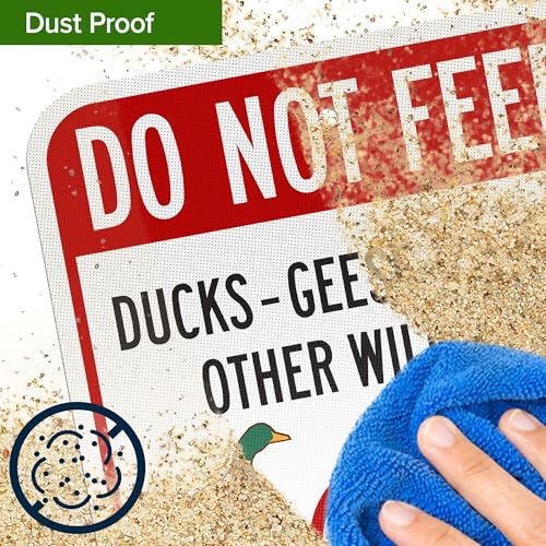 Do Not Feed Ducks Geese Or Any Other Wildlife Sign Sign, 12x18 Inches, 3M EGP Reflective .063 Aluminum, Fade Resistant, Made in USA by My Sign Center - size: 12x18 Reflective Aluminum