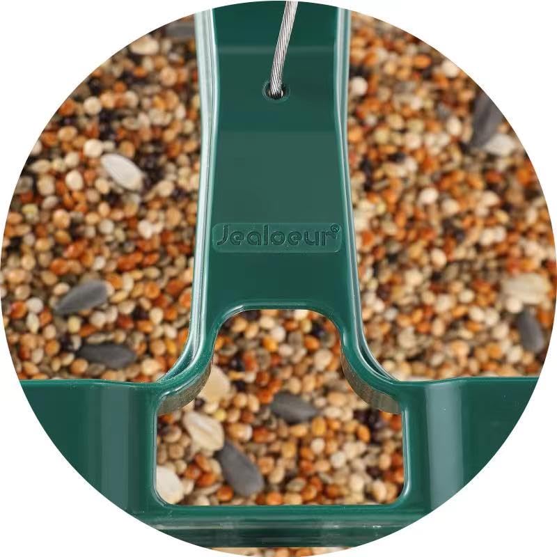 Jealoeur Bird Feeders for Outdoors Hanging Bird Feeder Wild Birds Seed, Green - color: Green