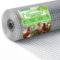 HIHADUUM 16'' x 20' Hardware Cloth 1/4 inch 23 Gauge, Hot-dip Galvanized After Welding, Chicken Coop Wire Fence Wire Mesh Screen, Rabbit/Snake Fences, Netting Wire Cloth Galvanized Wire Mesh Roll | Rust-Resistant Protection for Gardens, Poultry & Outdoor