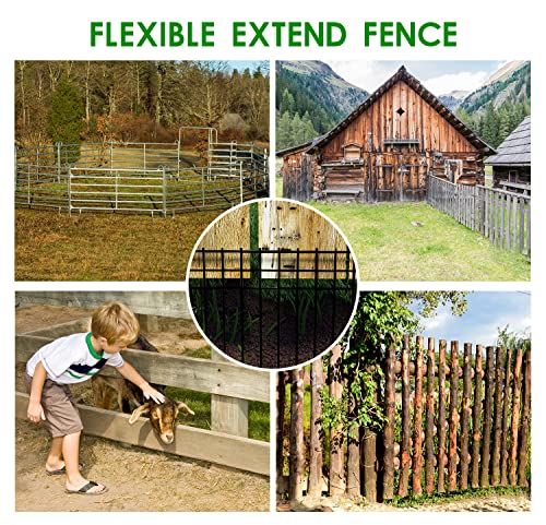 24x15-inch No Dig Animal Barrier Fence, 20 Pack Black Dig Protective Fence with 1.5 inch Spike spacing, Dog/Rabbit/Groundhog Underground Defence, for Outdoor Garden Patio - size: 20 pack 24x15-inch black