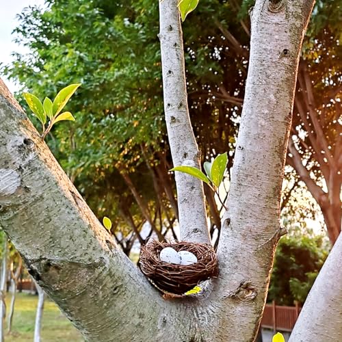 GXXMEI 20PCS 3'' Mini Artificial Bird Nest for Crafts, Easter, Party, Wedding, Patio Garden, Succulent Planter, DIY Terrarium