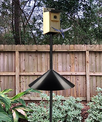 105 Inch Bird Feeder Pole Kit, Heavy Duty Bird House Pole Set with 5-Forked Base, Adjustable Universal Mounting Post Kit for Outdoors, Matte Black, 1 Pack - size: Insert Ground 1pack
