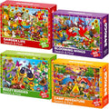 Puzzles for Kids Ages 6-8 - 4 x 60 Piece Jigsaw Kids Puzzles Ages 4-6 | Search & Find Kids Puzzles Ages 5-8 - Animals and Bugs - Educational Learning Gift for Toddlers 3 Year Olds - color: Birds & Bugs