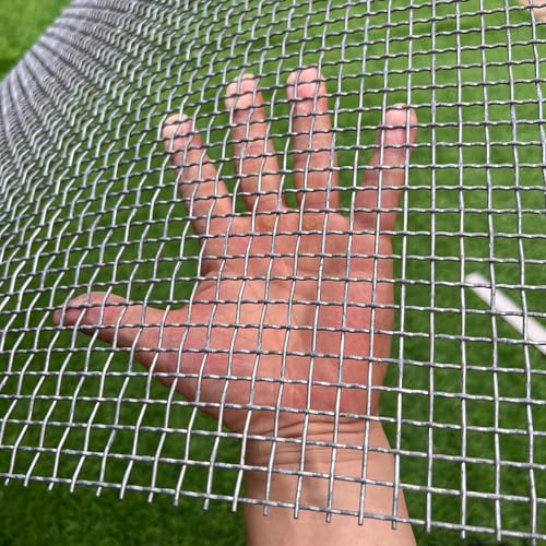 16 Gauge Strong Galvanized Woven Mesh 40"X24" 1/3" Mesh(About 0.32")|Delivered Flat|Poultry Cage Netting -Anti-Rodent Steel Mesh Crimped Mesh Snake Fence Chicken Wire Fencing-Corrugated Wire - style: 16Ga Hole 1/3"