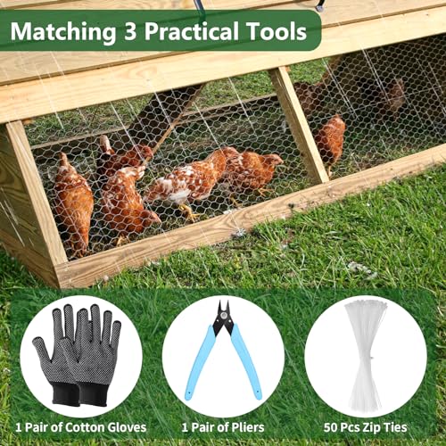 ROADPLUM 13.8 in x 49 ft Chicken Wire Fencing, Rustproof Galvanized Iron Chicken Wire Mesh for Pet Rabbit, Floral Chicken Wire Roll Netting to Protect Poultry Plant Fruit (Pack of 2) - size: 13.8 x 590 in (Pack of 2)