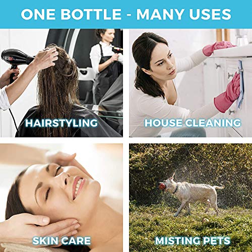 Hair Spray Bottle Continuous Water Mister Bottle Empty Ultra Fine for Hair Styling, Pets, Plants, Cleaning, Misting & Skin Care, Salons, for Taming Hair in Morning, Curly Hair, Essential Oil - color: White