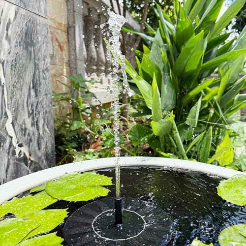 Solar Fountain for Bird Bath, 1.4W Floating Water Pump, 6 Nozzles