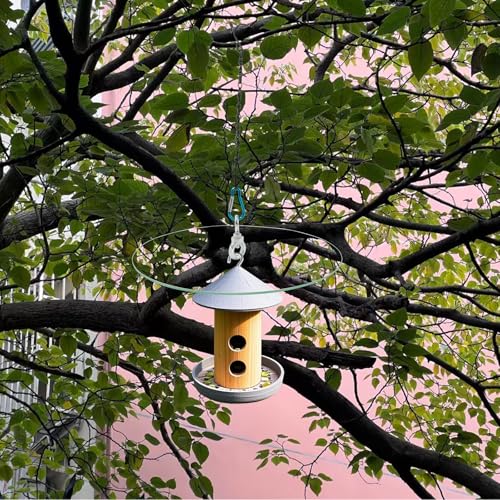 2 Set 11.2'' Clear Glass Squirrel Baffle Weather Guard for Hanging Hummingbird Feeder, Bird Feeder Snow/Rain Guard Protective Cover Dome for Outdoor Garden Yard Use