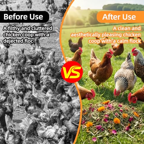 Chicken Nesting Herbs 52oz Large Value Natural 7-Herb Lemongrass Blend | Keeps Coops Fresh Naturally, Flexible for Chickens, Ducks & More, Ideal for Nesting Boxes, Bedding & Dust Baths