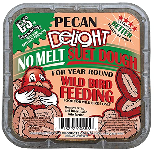 C&S Pecan Delight No Melt Suet Dough, 12/pack 11.75 Ounces - style: Pecan 12-Pack