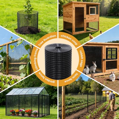 19Ga Hardware Cloth 48inx50ft 1/2In Predator Proof Chicken Wire Fence | Stronger Than Chicken Wire Welded Wire Mesh for Garden, Chicken Coop, Rabbit Snake Protection Poultry Netting - size: 1/2in 48'' X 50'