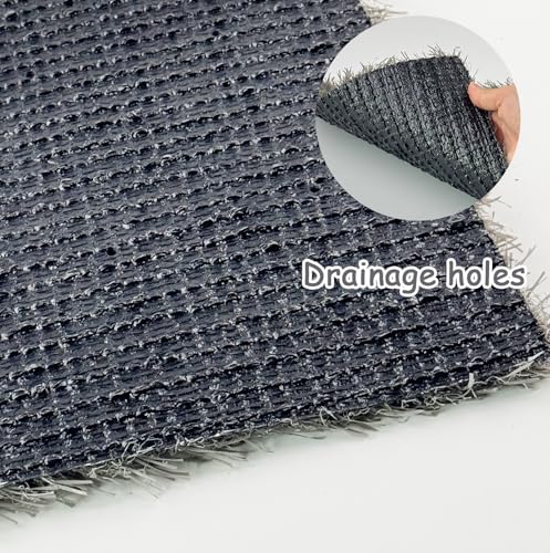 PINVNBY 4 Pcs Washable Chicken Pads for Nesting Box,Artificial Grass Mat for Chicken Coop Laying Hen Nest Bedding Fake Grass Synthetic Turf Mats for Pet Garden Lawn Indoor Outdoor(Gray) - size: 【Grey|4 PCS】