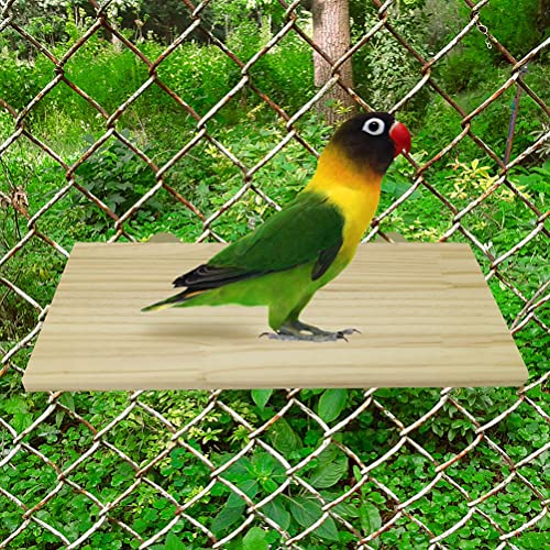 3Pcs Pet Parrot Bird Cage Perches Square Wooden Stand Platform Budgie Toys Bird Tree Perches for Parakeets - color: 3Pcs