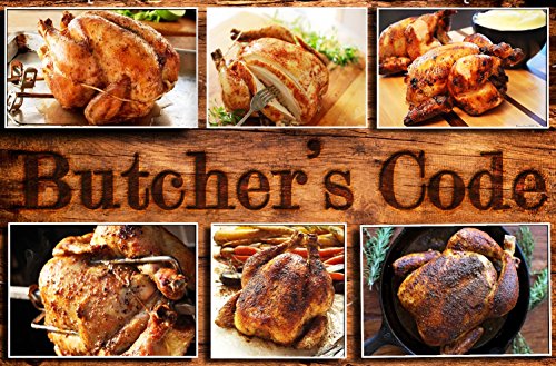 Butchers Code Rotisserie Cooking Ties – 50 Heat-Safe Cotton Elastic Loops | Trussing Twine for Chicken, Turkey, Meat, Roast, Grill, Oven Use