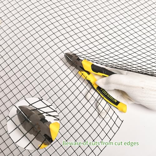 Hardware Cloth 1/2 inch, Black Vinyl Coated Hardware Cloth 19 Gauge 16 inch x 25 ft Black PVC Welded Wire Fence for Poultry Netting, Garden Fencing, Tree Guard Rolls and Cage Fence - size: 1/2inch 16inx25ft