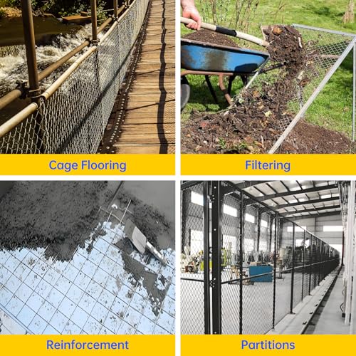 Hardware Cloth, 1/2 inch 48" x 100' Galvanized Chicken Wire Fence, 19 Gauge Vinyl Coated Wire Mesh Roll, Black Welded Wire Fencing Roll Gopher Wire Mesh Roll for Garden Fencing Rabbit Snake Wire - color: 48" x 100' Black