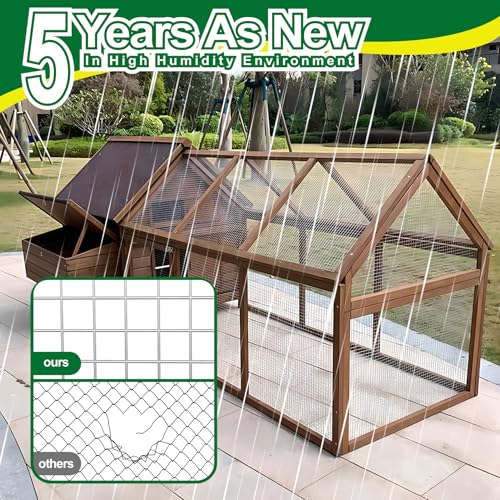 Hardware Cloth 1/4 Inch 48 x 100 Ft 23-Gauge Hot-dip Galvanized After Welding Fence Wire Mesh Roll Chicken Rabbit Snake Cage Welding Fencing - color: Silver, size: 1/4 inch 48" x 100 ft 23Ga
