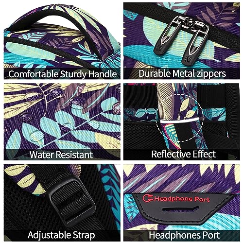 Laptop Backpack,Business Travel Anti Theft Slim College Backpack | Water Resistant Durable Computer Bag Gift for Women & Men Fits 15.6 Inch Laptop and Notebook - color: Leaf, size: 15.6 Inch, style: Laptop