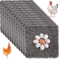 Zhengmy 12 Pcs Chickens Nesting Pads Set Nest Box Bedding Washable Nesting Pads for Chicken Coop, Artificial Grass Rug Carpet Synthetic Turf Mat, 12 x 12 x 1.2 Inches (Gray) - color: Gray