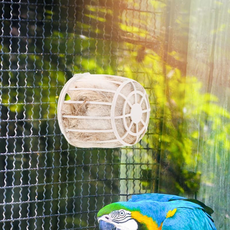 2-Pack Natural Jute Bird Nesting Material for Parakeets Canaries Finches Soft Comfortable Bird Bedding Cage Accessory for Breeding and Rest