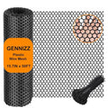Plastic Wire Mesh Fence Roll, GENNIZZ 15.7IN x 50FT Plastic Chicken Wire Mesh, Balcony Garden Floral Netting Fencing Barrier for Cat Dog(0.4m x 15m) - size: 15.7IN x 50FT